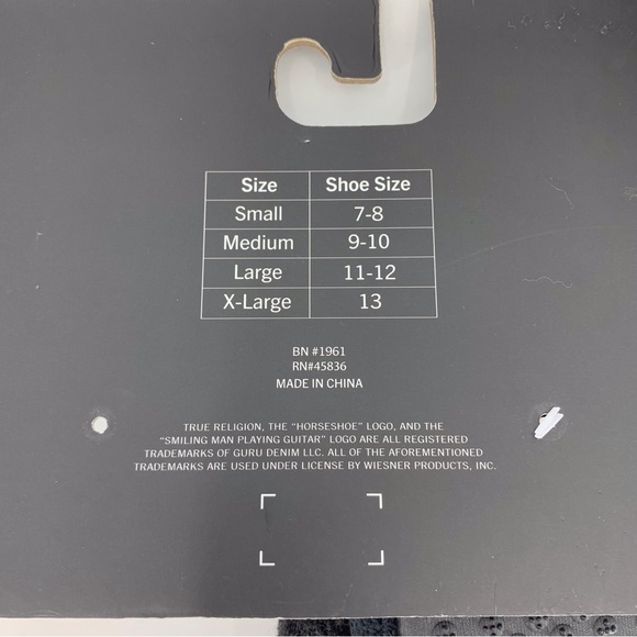 True Religion Mens' NWT Black and Red Slide Style Slippers, Small - Picture 8 of 8